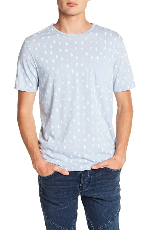 Report Collection 152456 Men's Heritage Cactus Print Crew Neck Tee Blue Sz. XL - Image 1 of 2