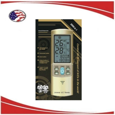 Universal Gold Mini Split AC Remote Compatible with Daikin,Trane,Fujitsu,Haier - Image 1 of 3