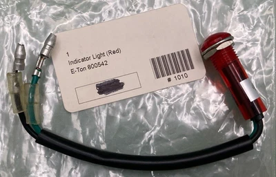 NEW GENUINE E-TON 800542 INDICATOR LIGHT (RED), DC 12V, Viper 90 2-Stroke RXL-90 - Image 1 of 4