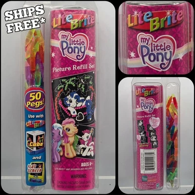 LITE BRITE: MY LITTLE PONY REFILL SET (8 PICTURES + 50 PEGS) - 2006 BRAND NEW ✅️ - Image 1 of 4