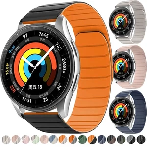 For Samsung Galaxy Watch 3 45mm / 46mm Gear 2 Magntic Silicone Band Wrist Strap - Picture 1 of 38