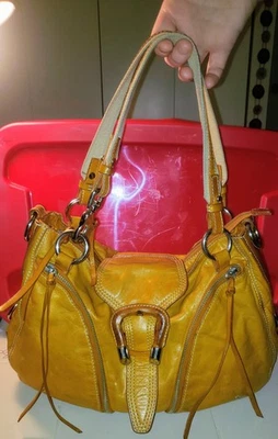 Bolso de Hombro Vintage Francesco Biasia Italia Cuero Coñac 100% Cuero Foto 1 de 4