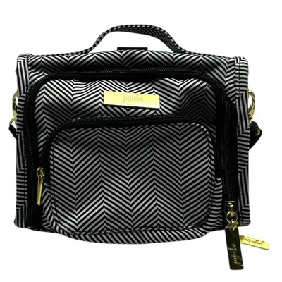 Bolso Bandolera Convertible Jujube Blanco y Negro Stiped Mini BFF Foto 1 de 4