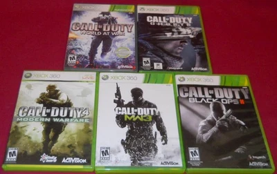 Call of Duty Xbox 360 Bundle Lot of 5 Ghosts, Black OPS2, MW3, MW4, World at War - Image 1 of 2