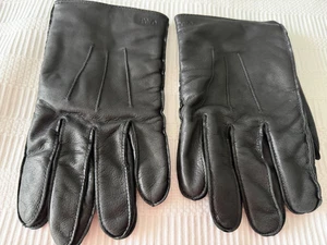 Guantes de cuero para hombre Polo Ralph Lauren negros talla grande aislantes - Imagen 1 de 8