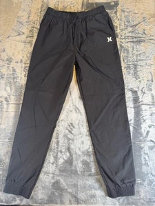 HURLEY Boys Black Activewear Athletic Jogger Pants Drawstring Waist Size 14/16 - Picture 1 of 14