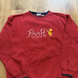 Sudadera De Colección Winnie The Pooh Bordada Disney Roja Niños Mediana - Imagen 1 de 7
