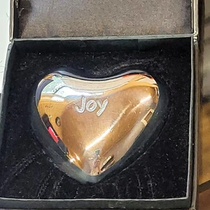 Brighton Silver Music Joy Puffy Metal Heart Bell Chime Movement Paperweight Box  - Picture 1 of 6