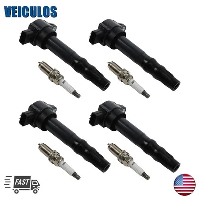 4 Ignition Coils+ 4 Iridium Spark Plugs for Mitsubishi Eclipse 2006-2012 UF532 - Image 1 of 4