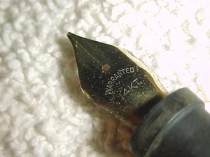 vintage WOODEN PEN - Large 14K GOLD NIB - ODDBALL - Picture 1 of 4