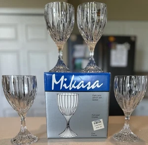Neu 4er Set Mikasa Park Lane Voll Bleikristall Kelche. Vintage edel elegant - Bild 1 von 4