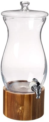 210767 Dispensador de Bebidas Madera, Transparente, Base de Madera, 1.6 Galones Foto 1 de 2