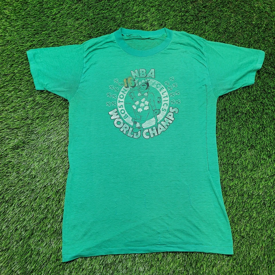 Camiseta De Colección Años 80 1986 Boston Celtics Papel Delgada Puntada Única Larry Bird Era XL Foto 1 de 4