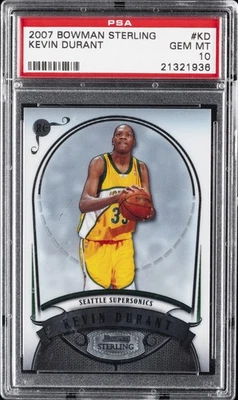 2007 BOWMAN STERLING #KD KEVIN DURANT ROOKIE RC PSA 10 - Image 1 of 2