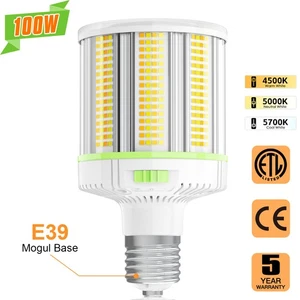 Led Corn Light Bulb 100W/80W/60W CCT Tunable 4500K 5000K 5700K E39 Base 100-277V - Picture 1 of 17