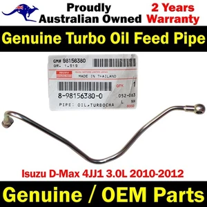 Genuine Turbo Charger Oil Feed Pipe For Isuzu D-Max 4JJ1 3.0L 2010-2012 - Picture 1 of 7
