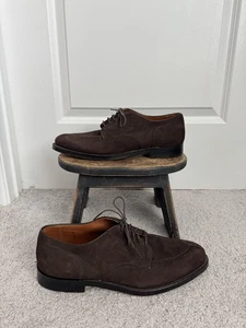 Alden 963 Brown Suede Blucher Split Toe Shoes Men’s 9 - Picture 1 of 10
