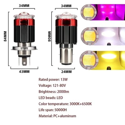 LED Spotlight for Motorcycles 13W with Dual Color Output for Safety and Style - Image 1 of 4