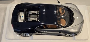 1/18 AUTOart 2017 Bugatti Chiron (Argent Silver/Atlantic Blue) - Picture 1 of 18