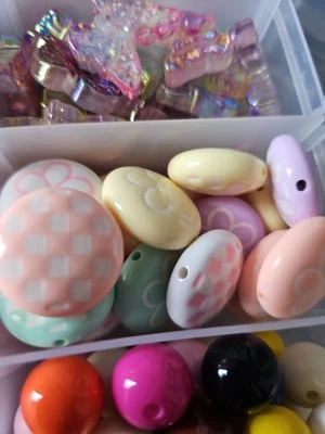 Acrylic Round Craft Beads 16mm Mixed Colour, 10pcs B22325 - Image 1 of 2