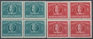1947 ITALIA RECAPITO AUTORIZZATO QUARTINA MNH ** - RR11780 - Picture 1 of 2
