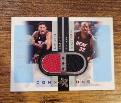 2006-07 FLEER E-X CONNECTIONS DUAL GAME USED SHAQUILLE O'NEAL WAYNE SIMIEN /199 - Image 1 of 2