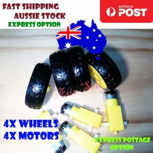8 piezas Smart Car Robot Neumático Neumático Rueda CC Biaxial Motor - Imagen 1 de 1