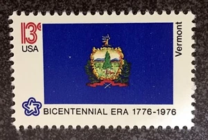 1976USA #1646 13c Bicentennial Era State Flags - Vermont Single Mint NH - Picture 1 of 1