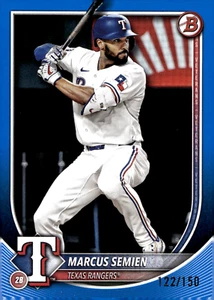 2025 Bowman Blue 122/150 - #24 Marcus Semien Rangers - Bild 1 von 2