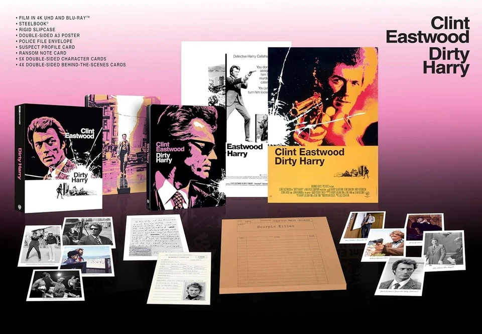 Dirty Harry (1971) Clint Eastwood 4K UHD Blu-Ray Collector's Ed Steelbook NEW - Image 1 of 1