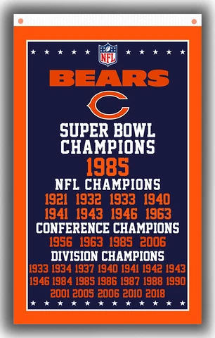 Chicago Bears Football Team Champions Wins Flag 90x150cm 3x5ft Fan Best Banner Cover