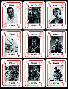 ERROL FLYNN 1 BOX WITH 54 POKER PLAYING CARDS - ARGENTINA! - NIB 