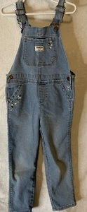 Oshkosh B'gosh - Girls Size 5T Embroidered Floral Overalls - Pre-owned - Picture 1 of 8