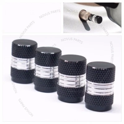 For Hyundai Sonata Accent Elantra Anti-slip Tire Valve Cap 4pcs Black Fits All - Image 1 of 4