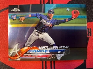 2018 Topps Chrome Update Rookie Ronald Acuna Jr. HMT31 RC Atlanta Braves - Picture 1 of 2