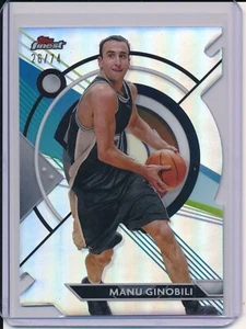 MANU GINOBILI 2024 FINEST NBA DIE CUT REFRACTOR SERIAL #'D 26/74 SPURS NICE RARE - Picture 1 of 2
