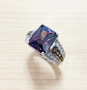 ANILLO DE PLATA ESTERLINA PIEDRA TOPACIO AHUMADO GENUINO 4,0ctw #8 ¡NUEVO!! - Imagen 1 de 4