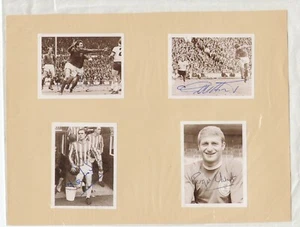 ¿Página del álbum de la Copa Mundial de Inglaterra 1966 con Panini? Pegatinas firmadas por Hurst, Peters - Imagen 1 de 5