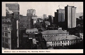 Birds Eye PITTSBURGH PENNSYLVANIA MARKET PLACE Roberts Jewels Dewalt Cancel 1913 - Bild 1 von 2