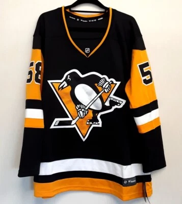 Women's Fanatics Black Pittsburgh Penguins Breakaway #58 Jersey Size 3XL of 2/22 - Image 1 of 4