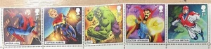 MARVEL COMICS FIRST CLASS BRIEFMARKEN 2019 X 5 SPIDER MAN HULK DOCTOR STRANGE - Bild 1 von 1