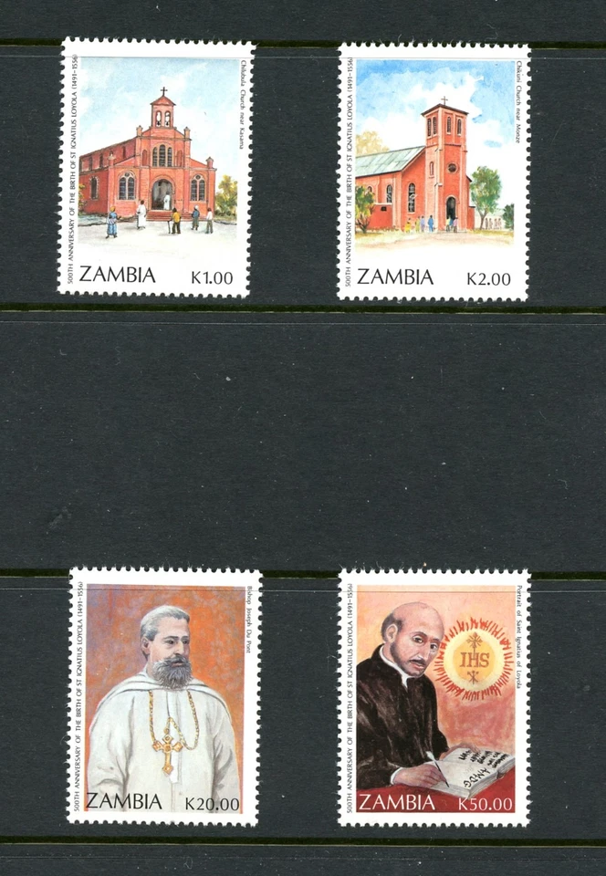 J702 Zambia 1991 Jesuitas San Ignacio de Loyola 4v.  MNH   Foto 1 de 1