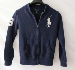 Ralph Lauren Sweater Full Zip Kid Size M (10-12year) Big Logo Blue **22z1001p - Picture 1 of 6