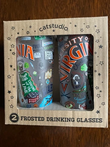 The University of Virginia UVA Set of 2 Frosted Glasses by Catstudio Cover