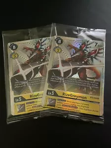 RizeGreymon BT2-038 - SELLADO X2 - Tarjeta Digimon Paquete Premium Promoción 4 Tarjetas Total - Imagen 1 de 1