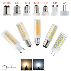 Dimmable 12w Led Corn Light Bulb Smd E12 110v Lamps Ceramic Lamp E17 Cold White - Picture 1 of 24
