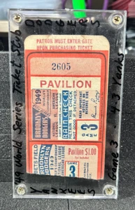 1949 World Series New York Yankees at Brooklyn Dodgers Game 3 Ticket Stub - Picture 1 of 2