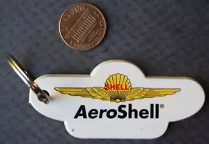 1990s Era Aero Shell Airplane Fuel Gas soft flexible rubber keychain VINTAGE---- - Picture 1 of 1