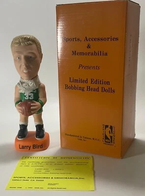 Camiseta deportiva Larry Bird Vintage 1994 verde visitante Sam #/1500 Bobblehead Bobblehead Bobble Head Foto 1 de 4