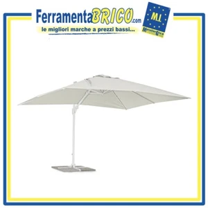 OMBRELLONE BRACCIO 3x4 EDEN BIANCO NATURALE BIZZOTTO GIARDINO 0795674 - Foto 1 di 10